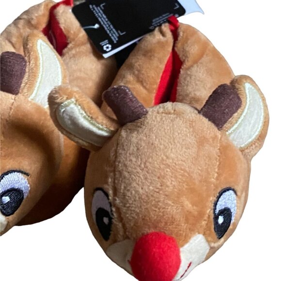 Rudolph The Red Nose Reindeer Infant/Toddler Slippers-Size 3-NWT-Flawed - Picture 3 of 6